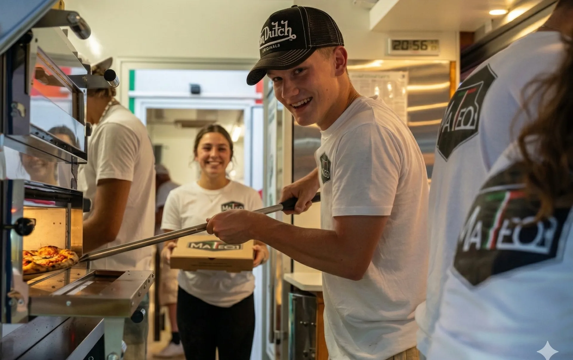 Foodtruck Matteo met pizza bij CAMPING WEISS