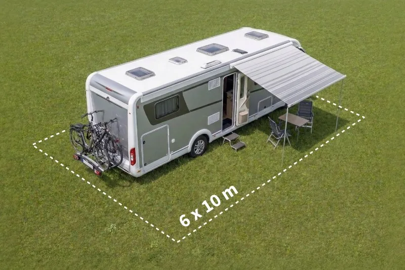 PREMIUM XL kampeerplaats 60 m² met camper — CAMPING WEISS